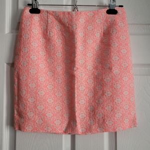 Diamond Flower Print Mini Skirt